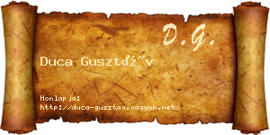 Duca Gusztáv névjegykártya