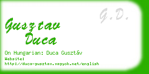 gusztav duca business card